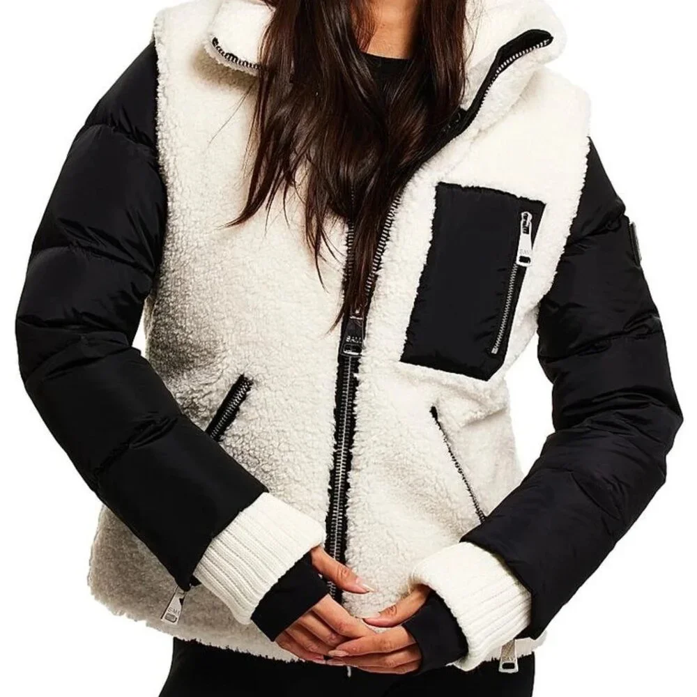 NWT SAM. Women’s Wylie Sherpa Puffer Jacket SOLD OUT STYLE! Sz L - Picture 2 of 12